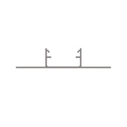 U-Profil aus Aluminium eloxiert,<BR>mit zwei Flgeln,<BR>fr Strips bis B 16 mm,<BR>