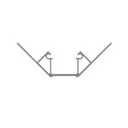 Eck-Profil aus Aluminium eloxiert,<BR>mit zwei Flgeln,<BR>fr Strips bis B 15 mm,<BR>
