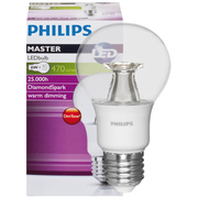 LED-Lampe,<BR>MASTER LEDbulb, DimTone,<BR>E27/6W, klar, 470 lm,<BR>2700 bis 2200K