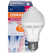 LED-Lampe,<BR>PARATHOM CLASSIC A,<BR>AGL-Form, matt, <BR>E27/9W, 2700K,<BR>mit Bewegungssensor