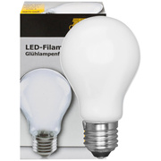 LED-Filament-Lampe, <BR>AGL-Form, softwei, <BR>E27/4W, 400 lm,<BR>2700K