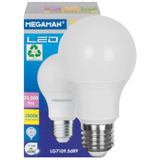 LED-Lampe,<BR>CLASSIC,<BR>AGL-Form, matt<BR>E27/9,5W (60W),<BR>810 lm, 2800K