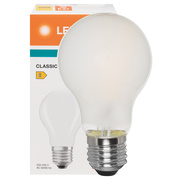 LED-Filament-Lampe,<BR>CLASSIC A VALUE,<BR>AGL-Form, matt,<BR>E27/7W (40W), 806 lm,<BR>3000K