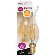 LED-Filament-Lampe, <BR>Kerzen-Form, amber, Windsto,<BR>E14/4W, 280 lm, 2700K
