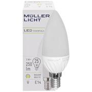 LED-Kerzenlampe, matt,<BR>E14/3W (25W), 250 lm