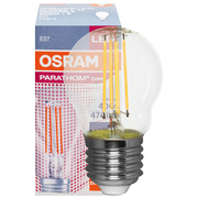 LED-Filament-Lampe,<BR>CLASSIC,<BR>Tropfen-Form, klar,<BR>E27/4,8W (40W), 470 lm,<BR>2700K