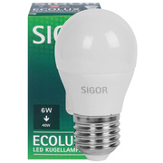 LED-Lampe,<BR>Tropfen-Form, matt,<BR>E27/4,5W (40W),<BR>470 lm,<BR>2200/2700K