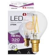 LED-Filament-Lampe, <BR>Tropfen-Form, E14/4W, <BR>klar, 320 lm