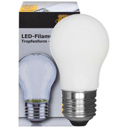 LED-Filament-Lampe, <BR>Tropfen-Form, matt, <BR>E27