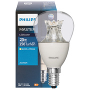 LED-Lampe,<BR>MASTER LEDluster<BR>DimTone,<BR>Tropfen-Form, klar,<BR>E14/2,8W (25W), 250 lm<BR>2700K - 2200K