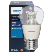 LED-Tropfenlampe,<BR>MASTER LEDluster,<BR>E27/5,5W (40W), klar, 470 lm,<BR>2200 bis 2700K
