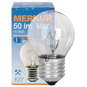 Tropfenlampe,<BR>E27/15W, klar