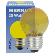 Tropfenlampe,<BR>E27/25W, gelb