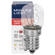 Backofenlampe,<BR>Birnenform, klar<BR>E14/15W, 90 lm