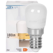 LED-Lampe,<BR>Birnen-Form, opal,<BR>E14/2W (19W), 180 lm,<BR>2700K
