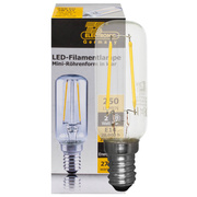 LED-Filament-Lampe, <BR>Rhren-Form, klar, <BR>E14/2,5W, 250 lm, <BR>L 85,  25 (T25)