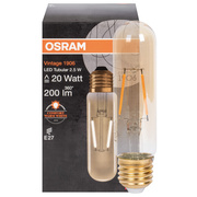 LED-Filament-Lampe,<BR>Vintage 1906, Rhren-Form,<BR>E27, gold,  29