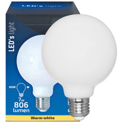 LED-Globelampe,<BR>opal,<BR>E27,<BR>2700K