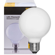 LED-Filament-Lampe, <BR>Globe-Form, opal, <BR>E27/7W, 720 lm,<BR>2700K