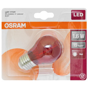 LED-Filament-Lampe,<BR>LED STAR DECO FILAMENT,<BR>Tropfen-Form, rot,<BR>E27/1,6W, 136 lm