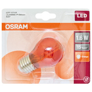 LED-Filament-Lampe,<BR>LED STAR DECO FILAMENT,<BR>Tropfen-Form, farbig,<BR>E27/1,6W, 136 lm