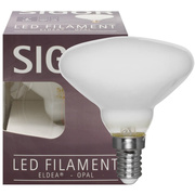 LED-Filament-Lampe, <BR>ELDEA-Form, opal,<BR>2,5W, 200 lm,<BR>2700K,<BR>E14