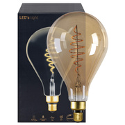 LED-Filament-Lampe,<BR>Klassische-Form, klar gold,<BR>E27/7W, 470 lm,<BR>1800K