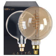 LED-Filament-Lampe,<BR>Globe-Form,<BR>E27/7W, 470 lm,<BR>1800K