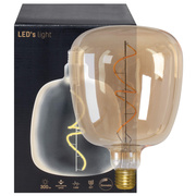 LED-Filament-Lampe,<BR>Vasen-Form,<BR>E27/4,9W, 300 lm,<BR>1800K