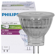 LED-Glas-Reflektorlampe, MR11,<BR>COREPRO LEDSPOT,<BR>GU4/12V/2,3W (20W), 184 lm