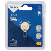 LED-Stiftsockellampe, klar,<BR>G4/12V-DC/AC/1,2W (15W),<BR>135 lm,<BR>3000K