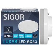 LED-Reflektorlampe,<BR>LUXAR,<BR>GX53/4,5W, 470 lm,<BR>2700K