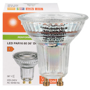 LED-Reflektorlampe, PAR16,<BR>DIM,<BR>GU10