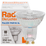 LED-Reflektorlampe,<BR>RaLED PAR16, PAR16, <BR>GU10/3,6W, 350 lm, <BR>850 cd, 2700K, L 54,  51