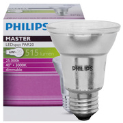 LED-Reflektorlampe,<BR>MASTER LEDSPOT,<BR>PAR20,<BR>E27/6W (50W), 515 lm,<BR>3000K