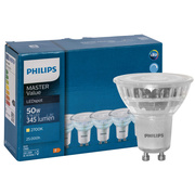 LED-Reflektorlampe, PAR16,<BR>5er-Set,<BR>MASTER LEDSPOT VALUE,<BR>GU10/4,7W (50W), 345 lm