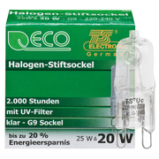 Halogenlampe, Stift,<BR>G9, klar