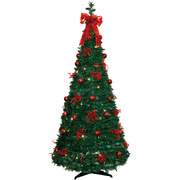 LED-Tannenbaum,<BR>80 warmweie LEDs,<BR>mit Deko,<BR>H 1.900