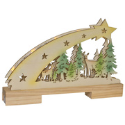 LED-Weihnachtsleuchter, <BR>Rehe im Wald,<BR>5 orange LEDs