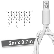 LED-Vorhang, <BR>100 LED/7W,<BR>2700K, L 2 m,<BR>wei