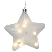 LED-Glasstern,<BR>LISETTE,<BR>10 warmweie LEDs,<BR> 180