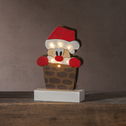 Weihnachtsleuchter,<BR>FREDDY,<BR>Weihnachtsmann im Schornstein,<BR>6 warmweie LEDs