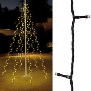 Fahnenmastbeleuchtung,<BR>400 warmweie LEDs,<BR>H 8 m