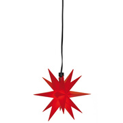 LED-Stern,<BR>1 warmweie LED,<BR>18 Spitzen,<BR> 120,<BR>rot