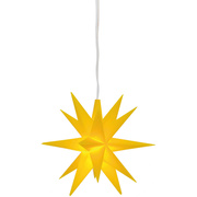 Weihnachtsstern,<BR>1 warmweie LED,<BR>mit Batteriebox,<BR> 80,<BR>gelb