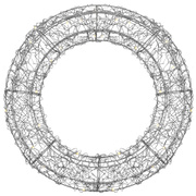 LED-Drahtkranz,<BR>30 warmweie LEDs,<BR>batteriebetrieben