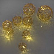 LED-Minilichterkette,<BR>8 warmweie LEDs,<BR>Drahtblle
