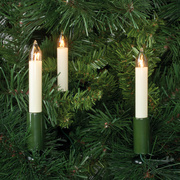 Weihnachtsbaumkette,<BR>klar/elfenbeinfarben,<BR>16 x E10/16V/3W,<BR>mit teilbarem Stecker