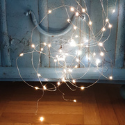 LED-Drahtbschel,<BR>40 warmweie LEDs,<BR>batteriebetrieben