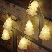 LED-Minilichterkette,<BR>Papiertannenbumchen,<BR>12 warmweie LEDs